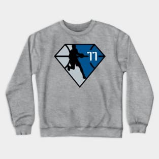 Luka Doncic Diamond #77 (Silver / Gray / White) Crewneck Sweatshirt